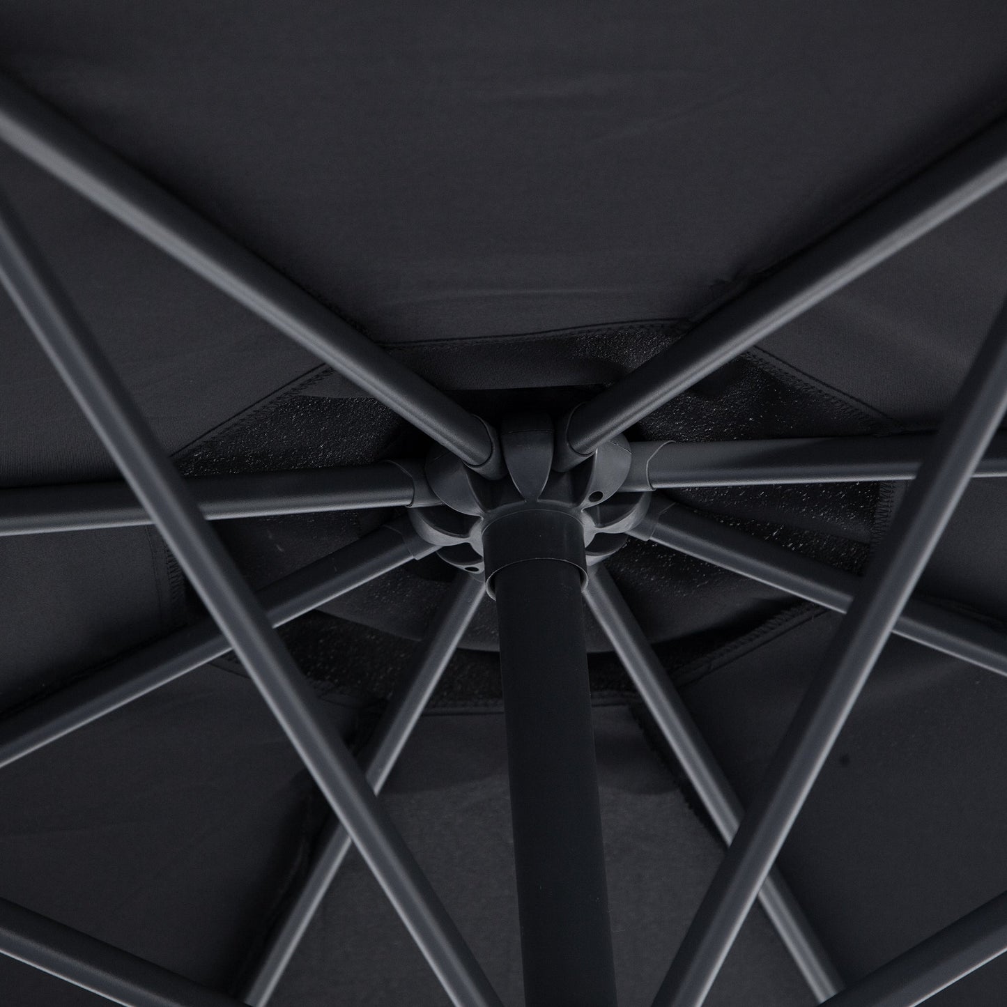 Outsunny 3 m Banana Parasol-Black