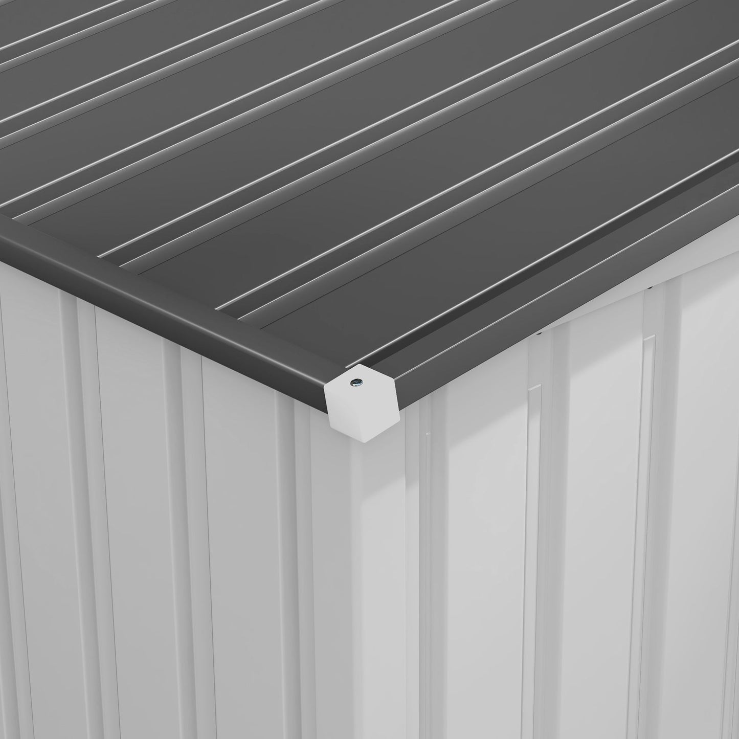Outsunny 7 x 5ft Galvanised Metal Shed, with Sliding Door