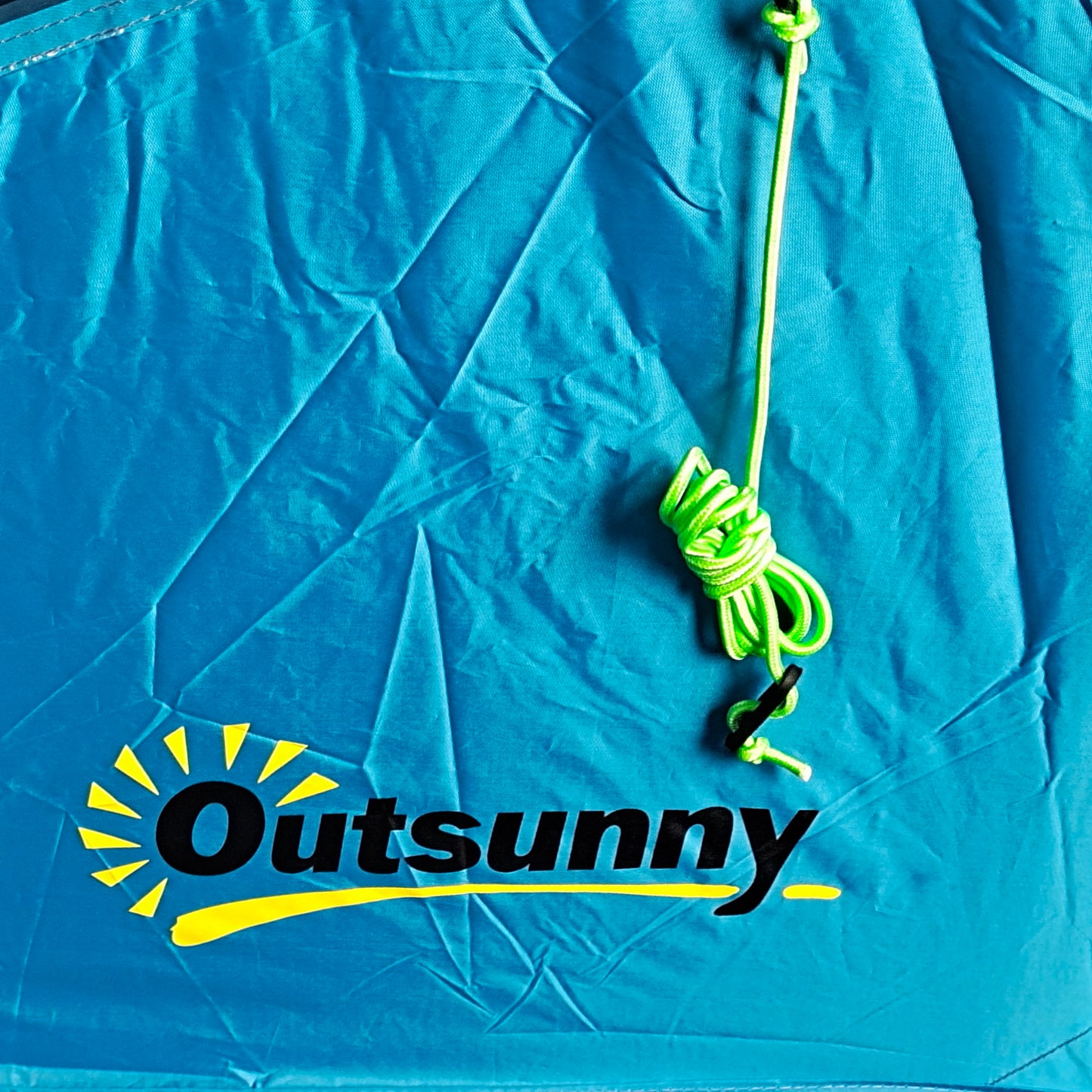 Outsunny 3-4 Man Tunnel Tent, dwupokojowy namiot kempingowy z oknami i pokrowcami, przenośna torba transportowa, do wędkowania, wędrówek, sportu, festiwali - niebieski