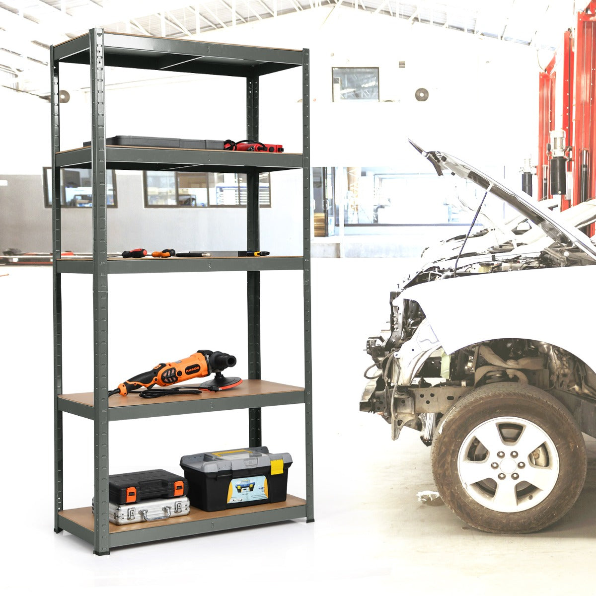 1.8m Warehouse Shelving for Books and Kitchenware-Gray