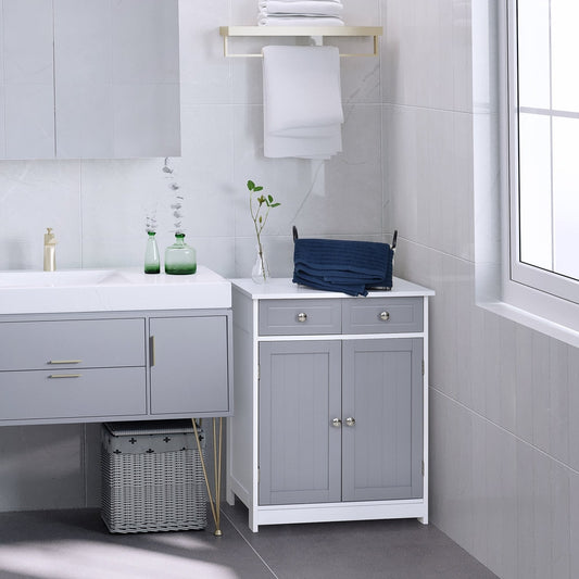 kleankin Freestanding Bathroom Storage Cabinet, image 2