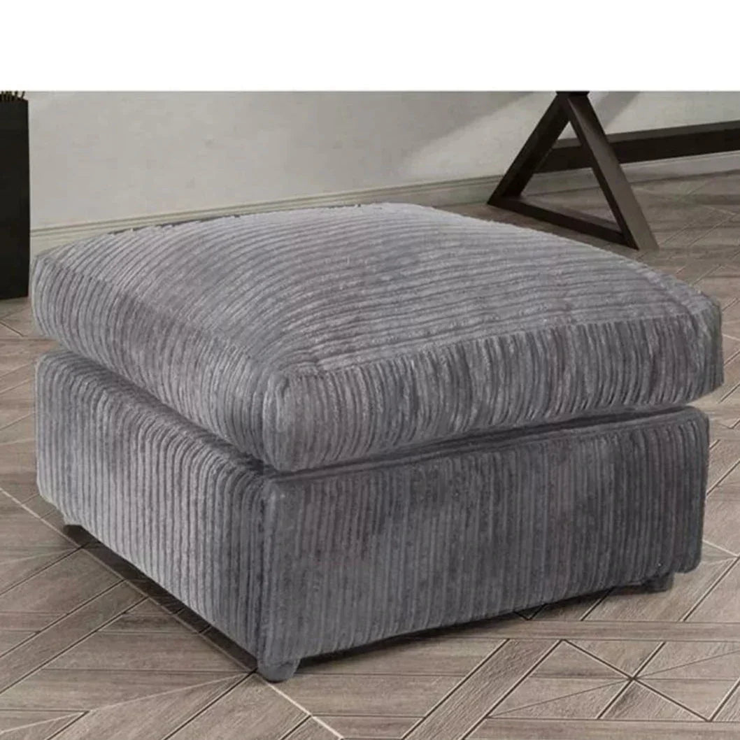 Sofa narożna Swansea High Back Fabric Black and Grey z podłokietnikiem po prawej i lewej stronie