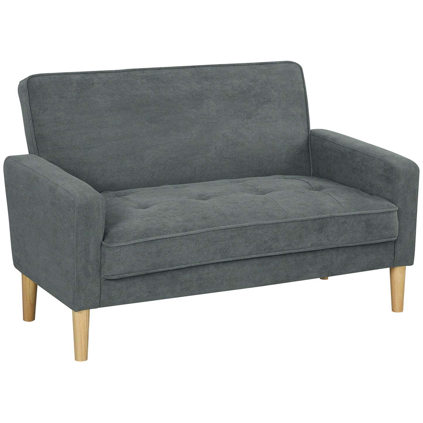 Dwuosobowa sofa HOMCOM Velvet-Feel - szara