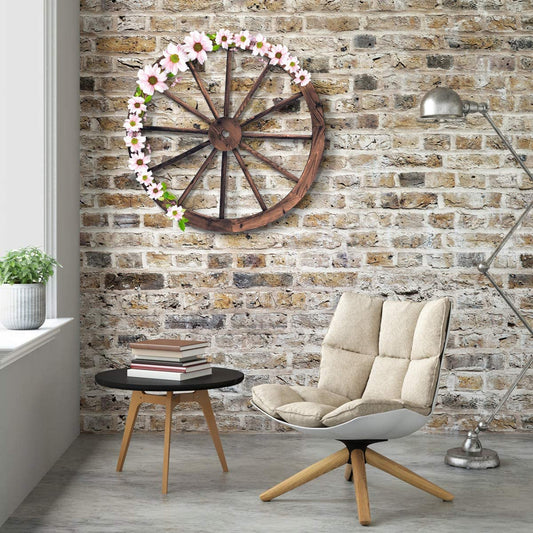 76cm Decorative Wooden Wheels Set of 2