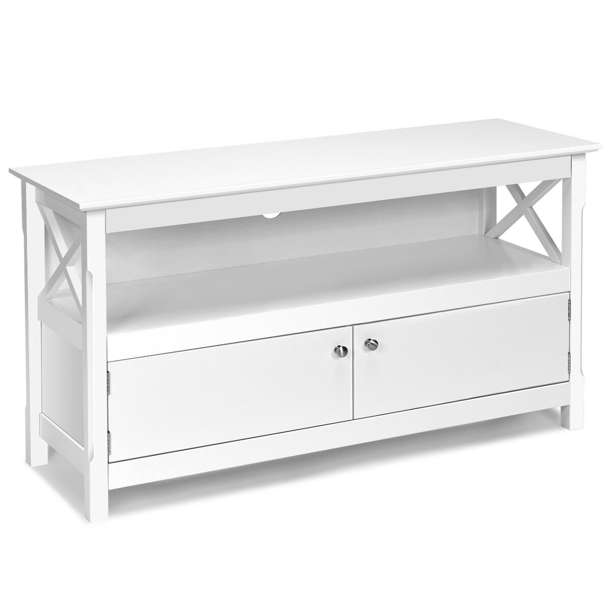 Wooden TV Stand for TVs up to 50 Inches-White