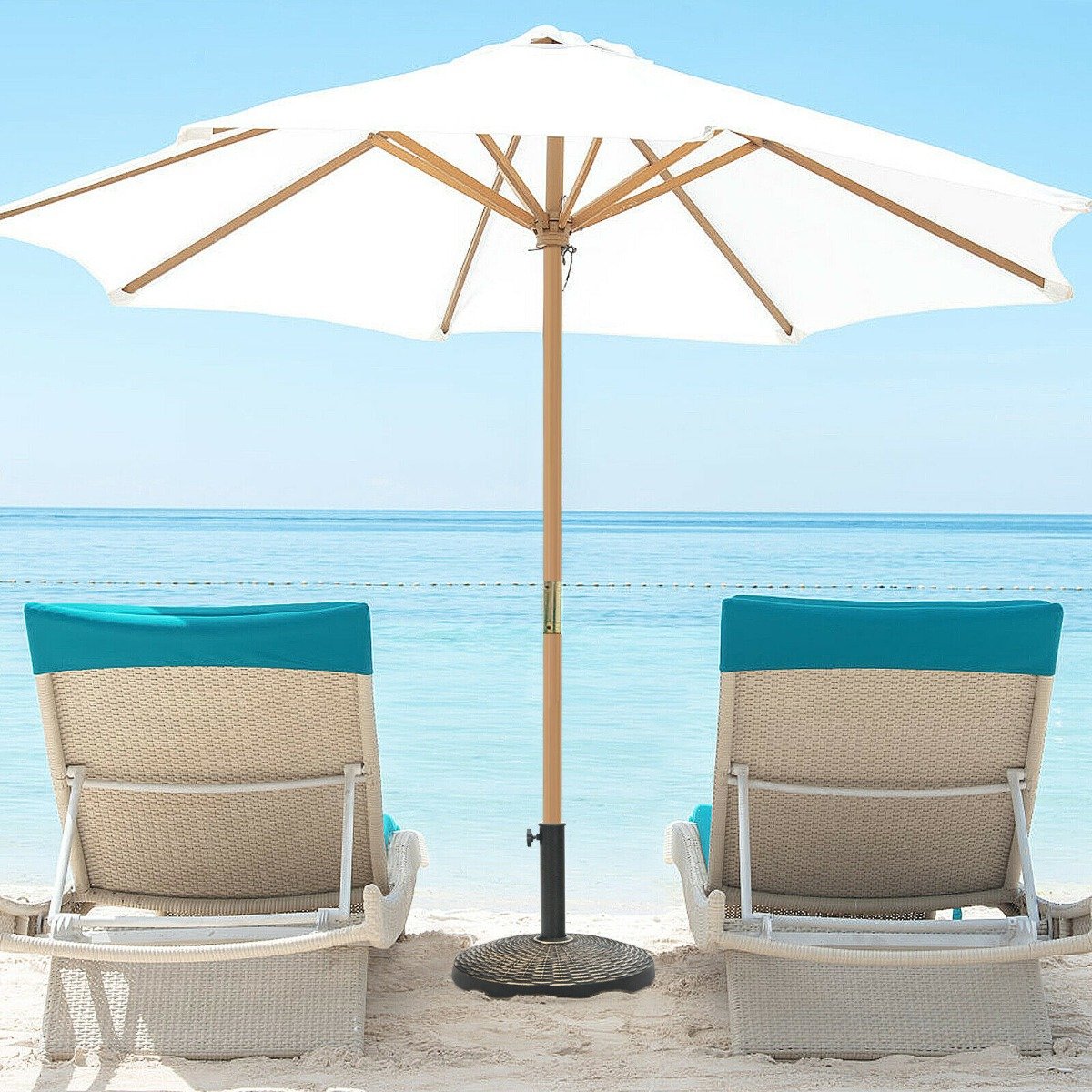 38mm/ 48mm Outdoor Resin Parasol Base with Adjustable Knob