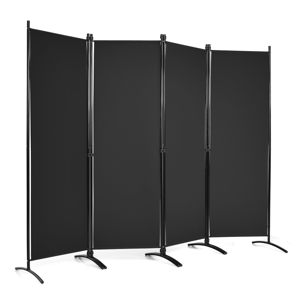Portable Fiber Wall Divider for Home Office-Black