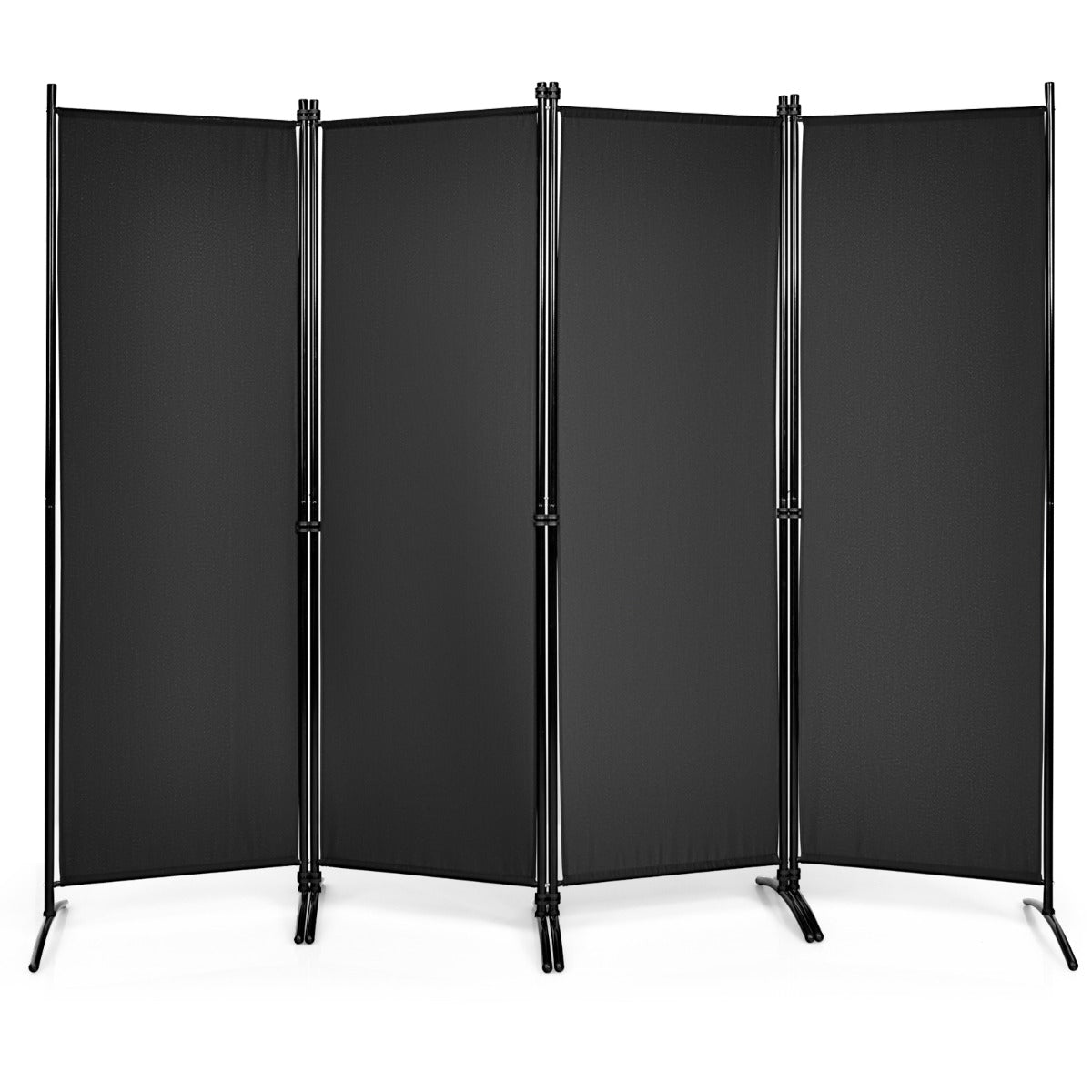 Portable Fiber Wall Divider for Home Office-Black