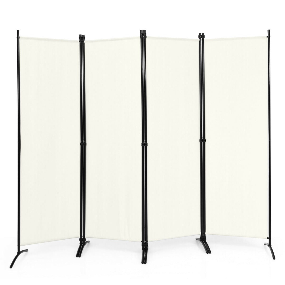 4 Panel Wall Privacy Screen Protector for Home-White