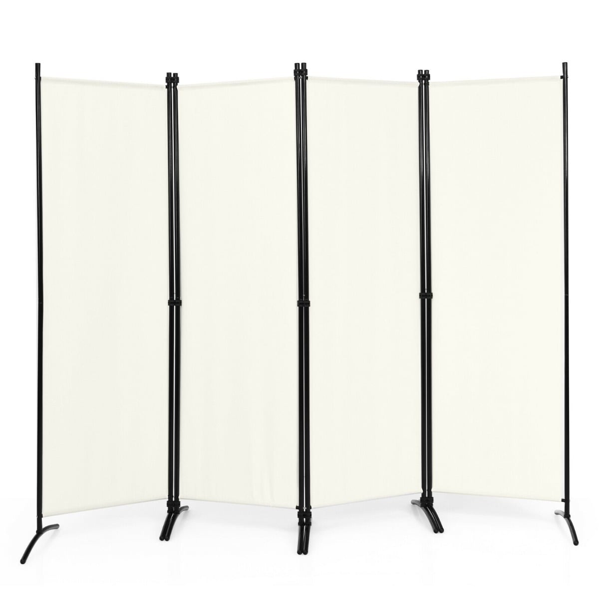 4 Panel Wall Privacy Screen Protector for Home-White