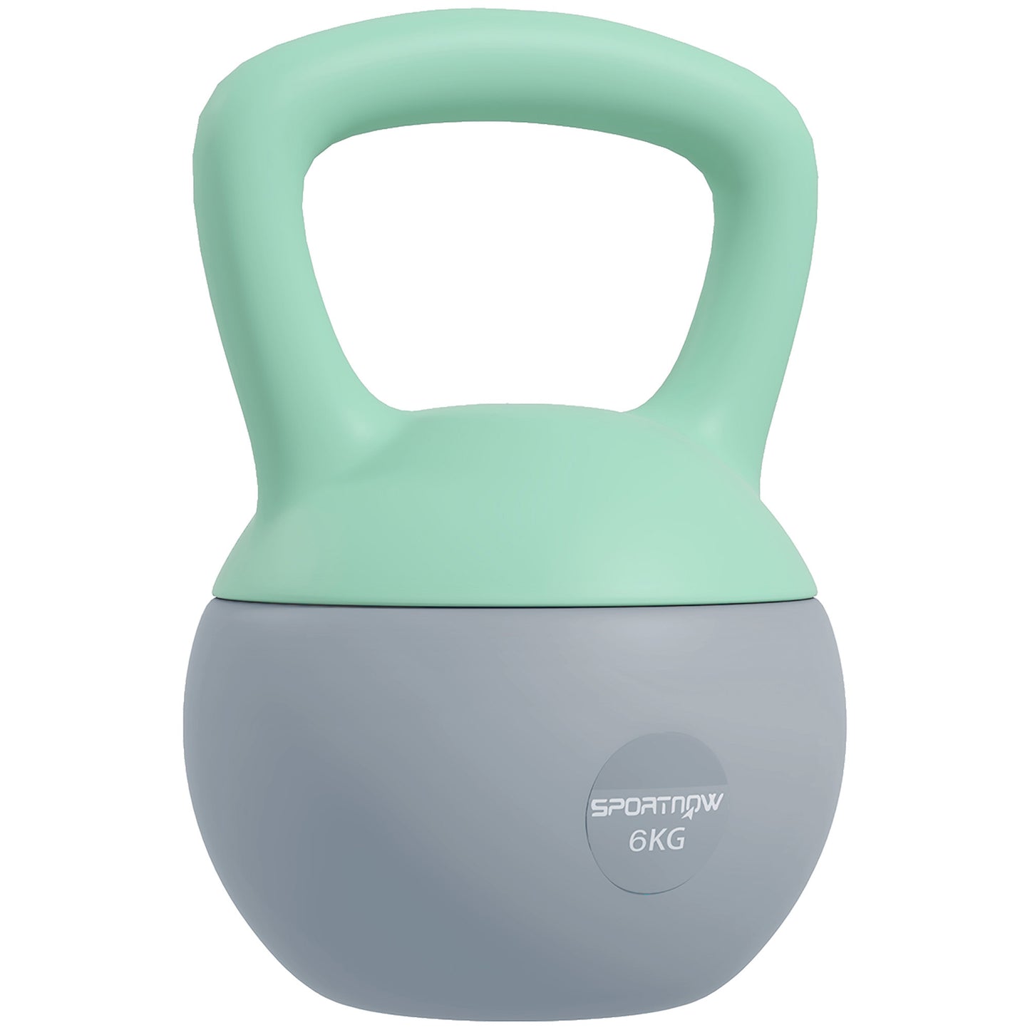 SPORTNOW 6KG Kettlebell, miękki Kettle Bell z antypoślizgową rączką do podnoszenia ciężarów w domowej siłowni i treningu siłowego