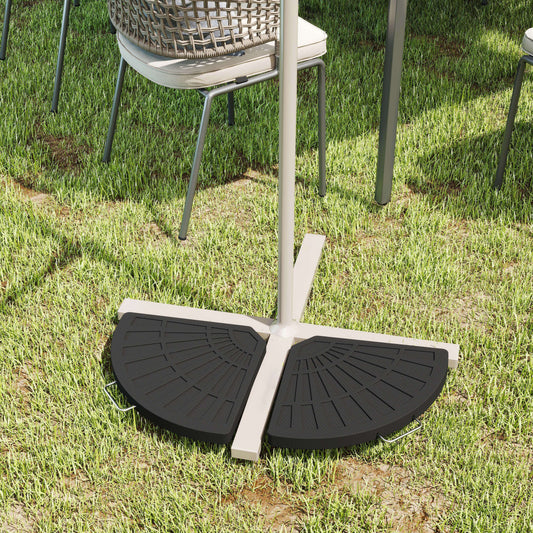 Outsunny 2 Piece Parasol Base in Bronze, image 2