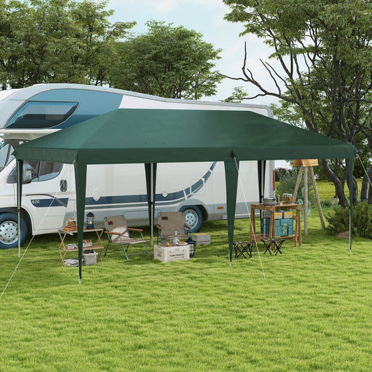 Outsunny Pop-Up Steel Frame Gazebo in Green, image 2