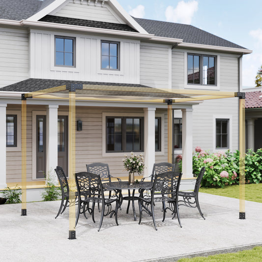 Outsunny Pergola Kit in Black, image 2