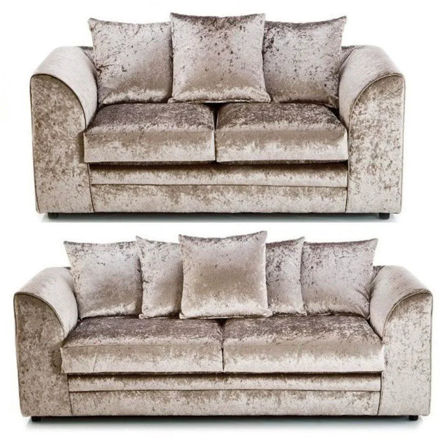 Arabia Crushed Velvet Corner Sofa - Silver, Black, Mink