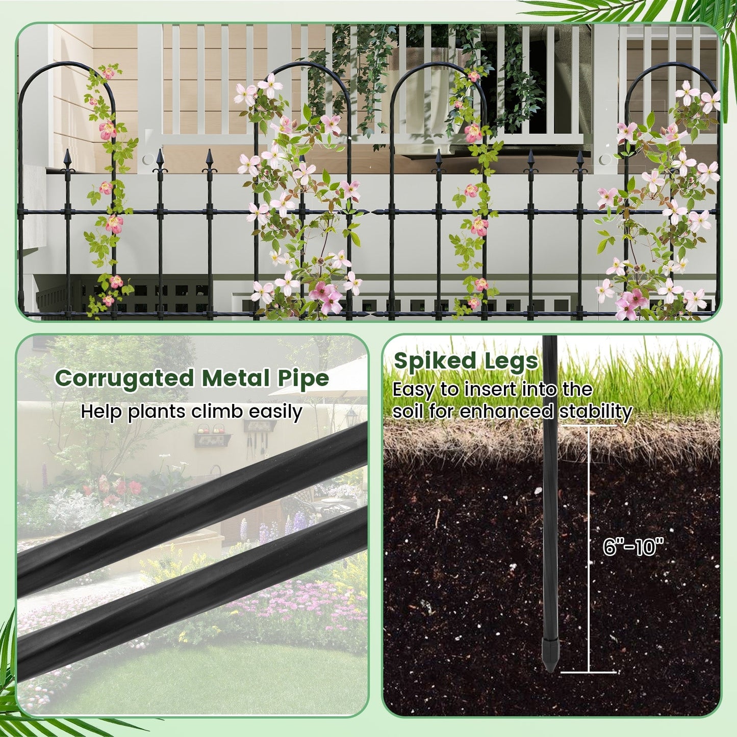 Decorative Garden Fence for Vegetable Flower Cucumber Tomato