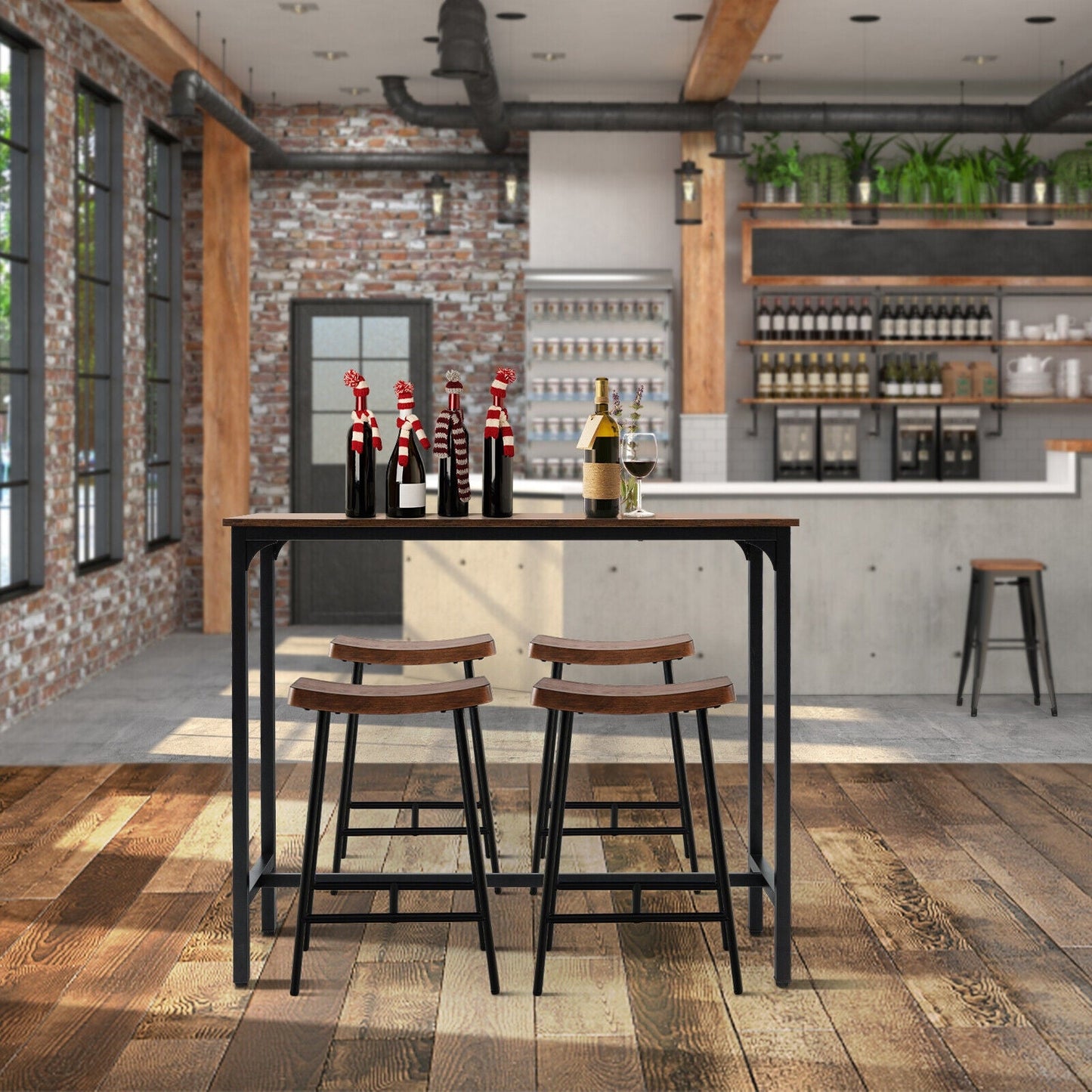 120 x 40 cm Industrial High Bar Table for Kitchen & Cafe & Pub