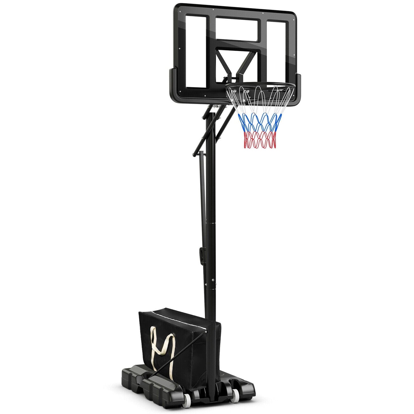 5-Level Height Adjustable Basketball Hoop Stand with Backboard for Exercise