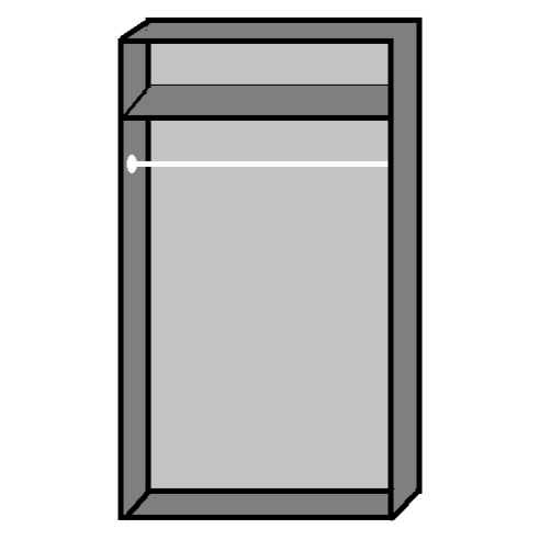 GEMA 2 Door Wardrobe Oak and White Gloss 90cm