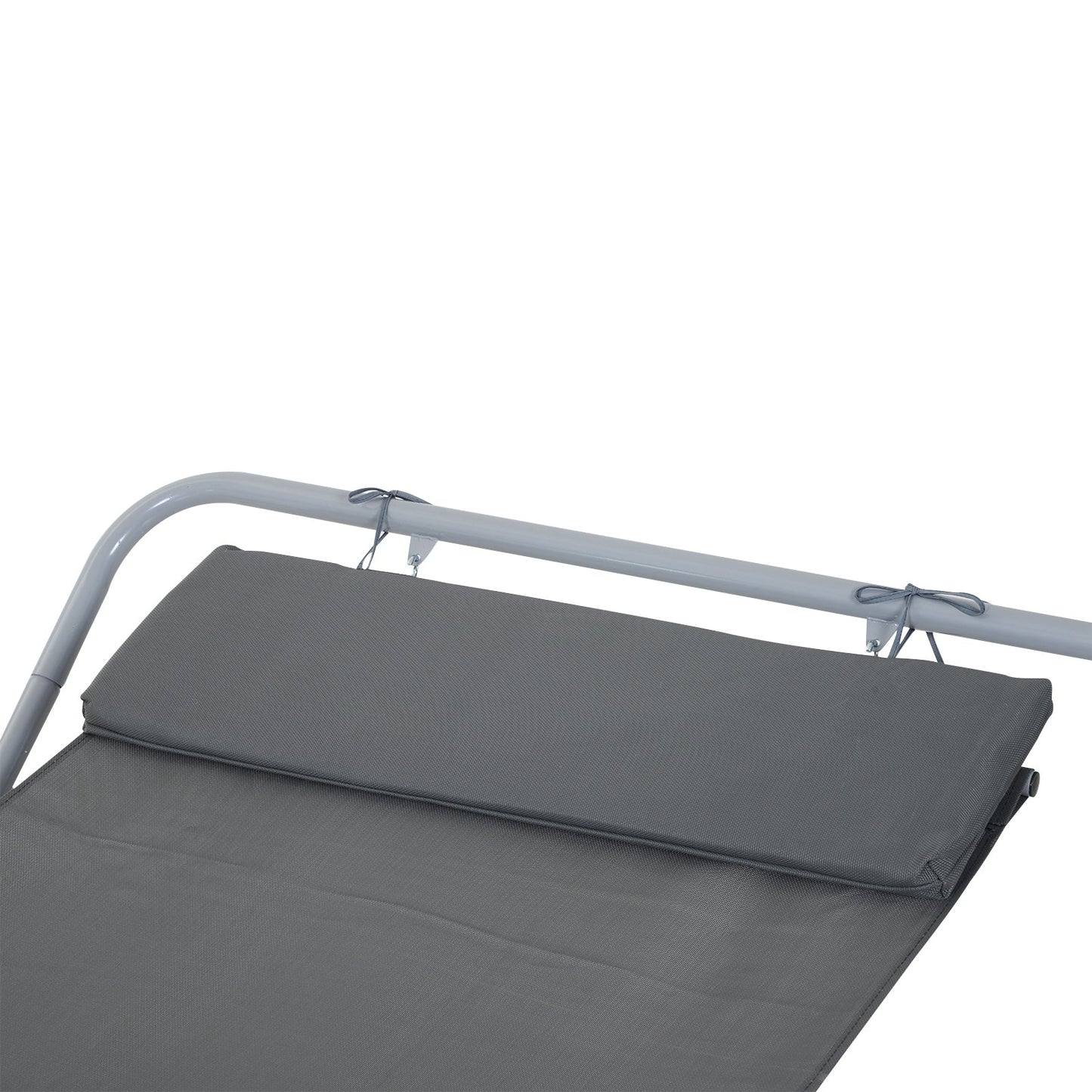Outsunny Rocking Swing Relaxing Day Bed Outdoor Single Sun Lounger Hammock - Grey
