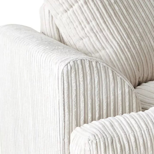 Jamba Double Padded Fabric Cream Corner Sofa - 6 Colours Available