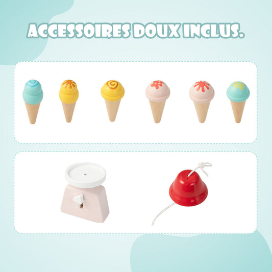 Wooden Pretend Play Kids Grocery Store with Chalkboard-Red