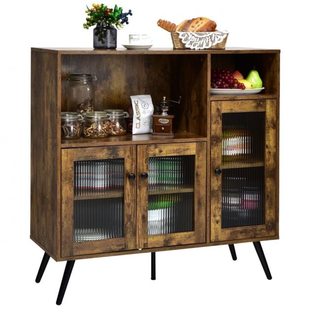 Vintage Sideboard with Adjustable Shelves for Dining / Living / Study Rustic Brown