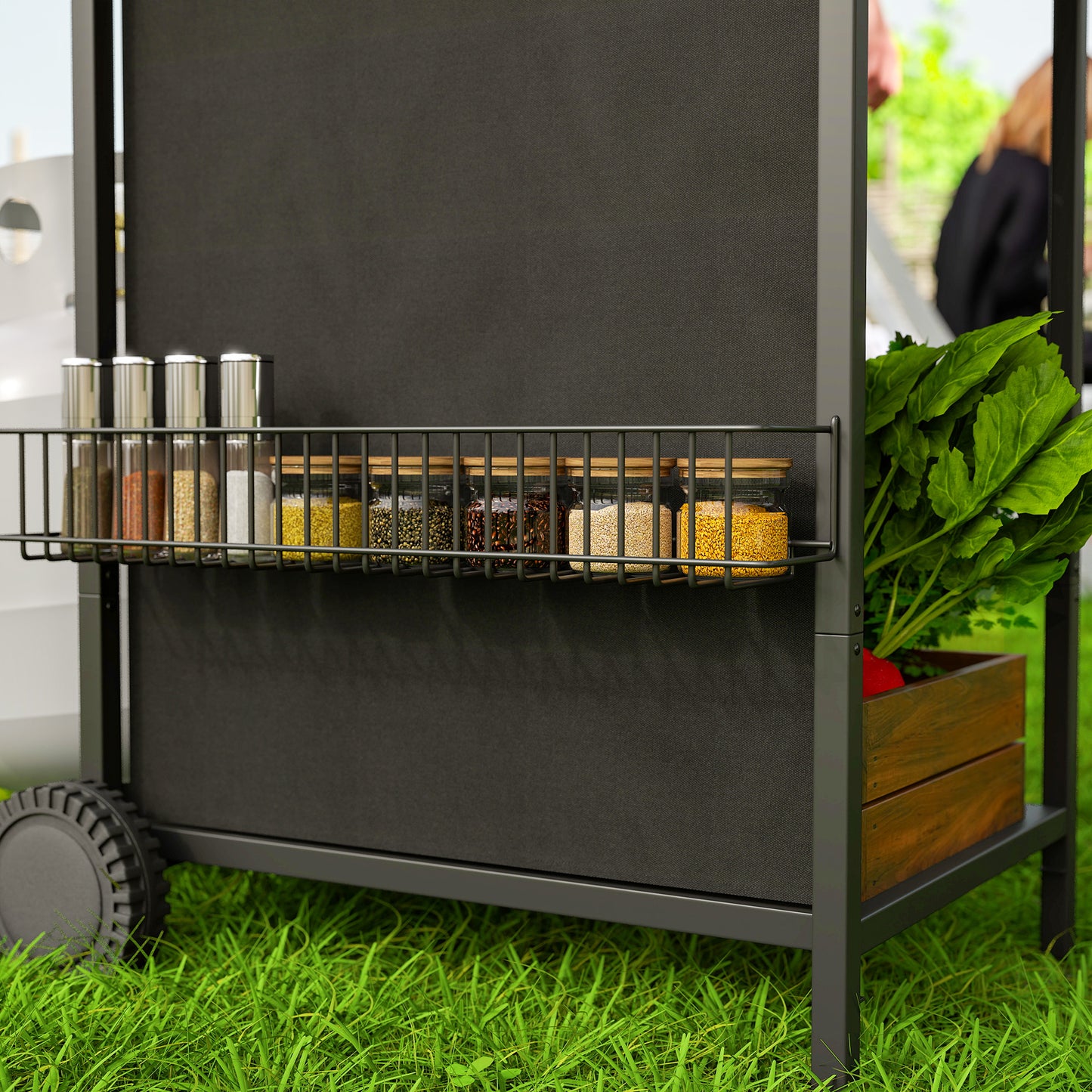 Grill gazowy Outsunny Four Burner BBQ – czarny