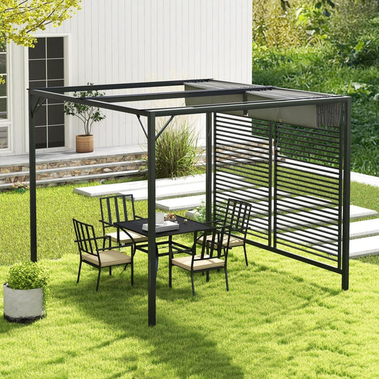 Outsunny Metal Pergola in Grey, image 2