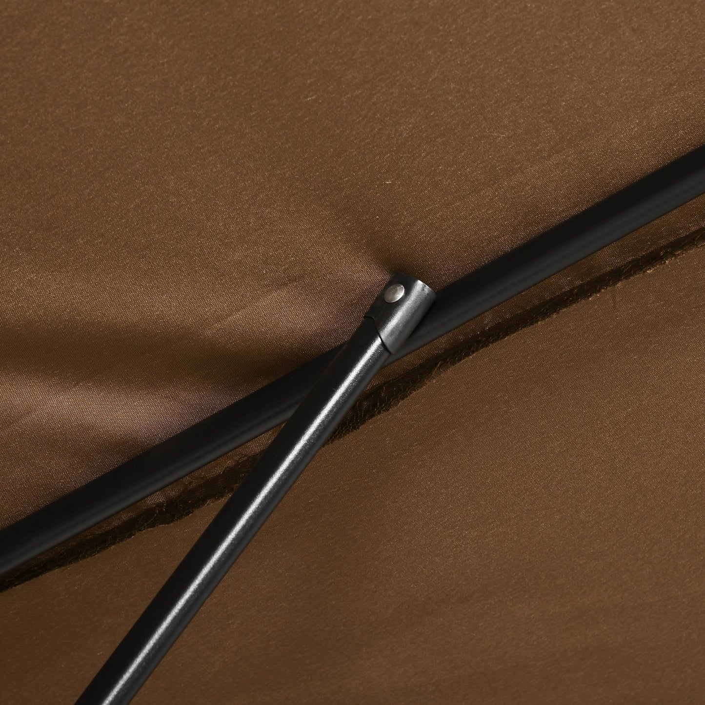Outsunny 3x2m Parasol ogrodowy, zewnętrzny, z baldachimem przeciwsłonecznym i korbą, aluminiowa rama, prostokątna, brązowa