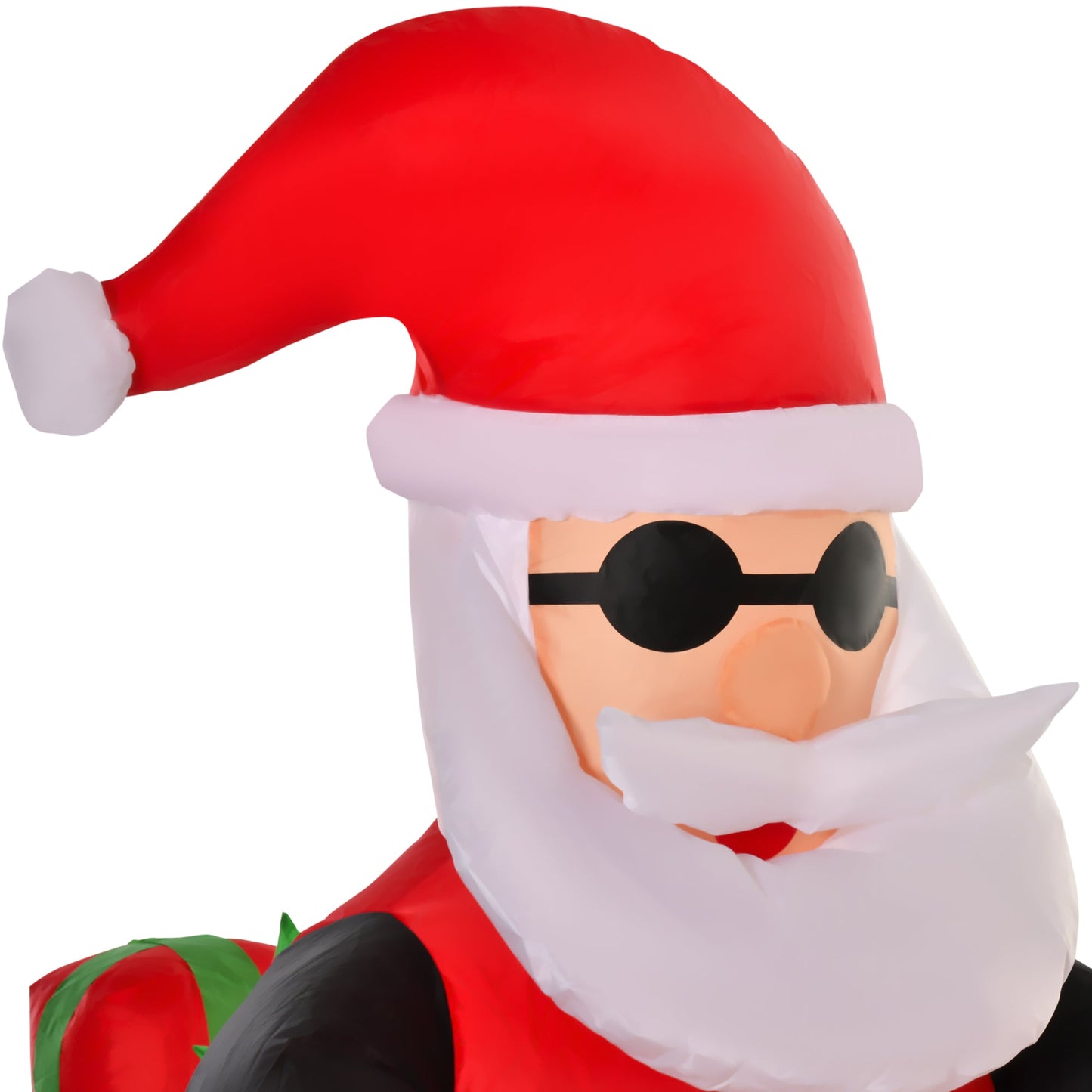 HOMCOM 5.5ft Christmas Inflatable Santa Claus Riding a Motorcycle Blow Up Decoration Xmas DŽcor for Garden
