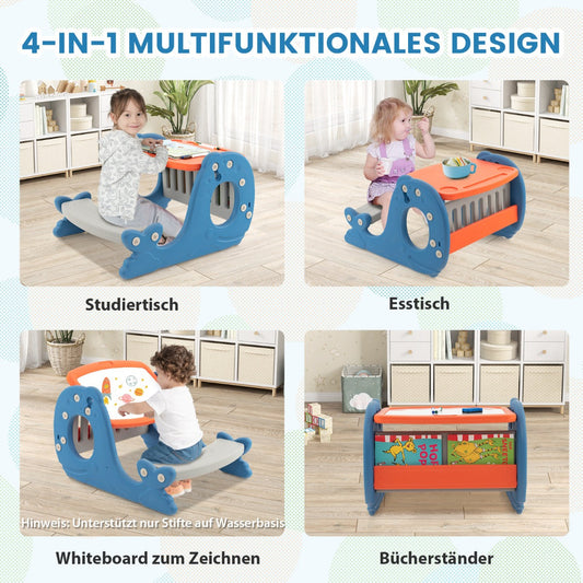 Multi-functional Convertible Kids Activity Table Set-Blue