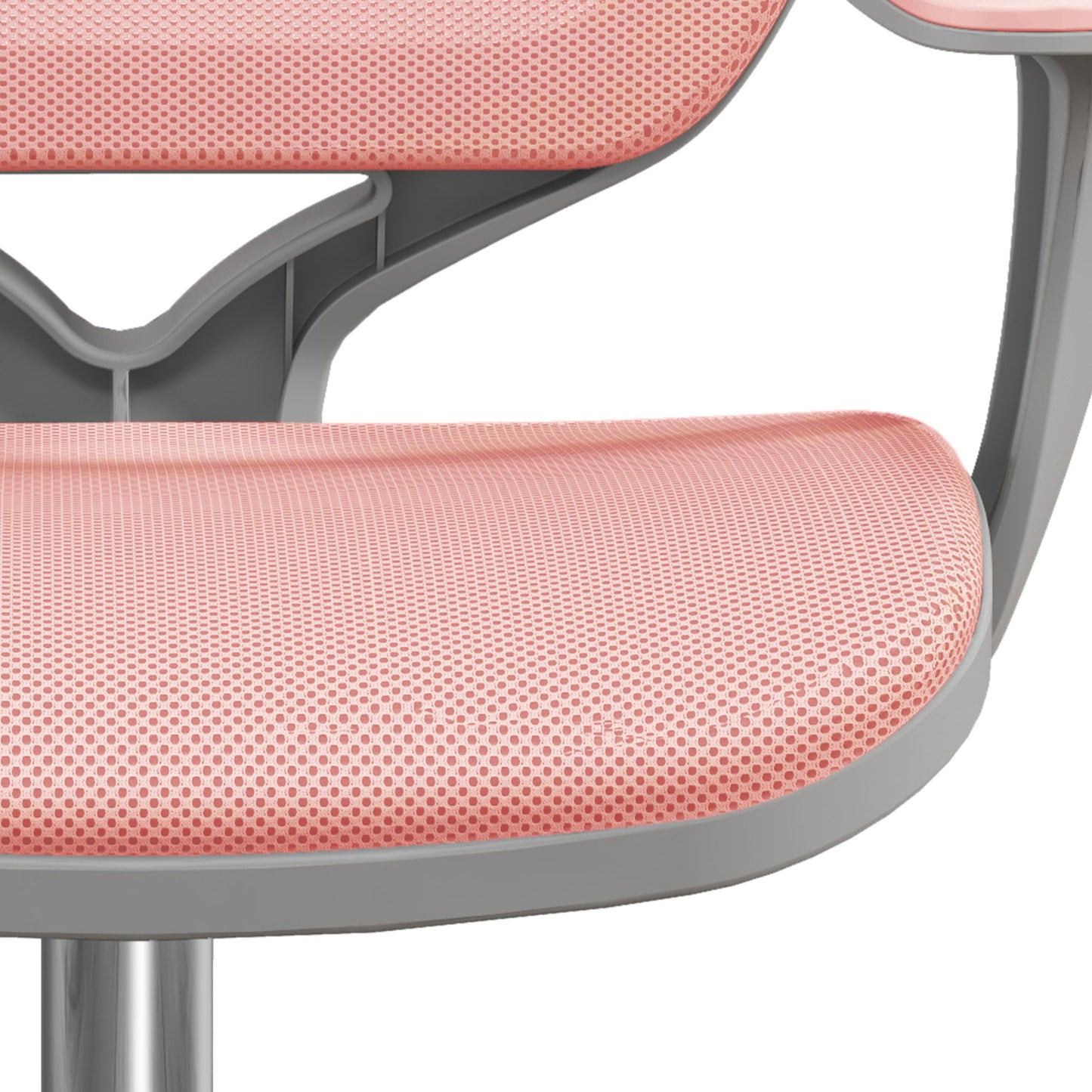 Vinsetto Office Chair, Breathable Mesh Swivel Desk Chair with Adjustable Height and 360 Degree Swivel Security Wheels for Home Office, Study, Pink