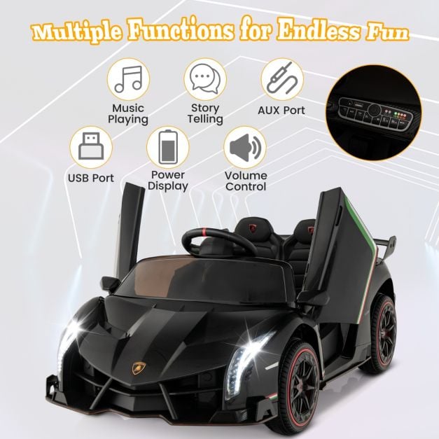 Licensed Lamborghini 4WD Kids Ride-on Sports Car-Black