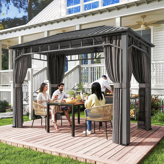 Outsunny Hardtop Gazebo with Galvanised Steel Roof in Dark Grey, image 2