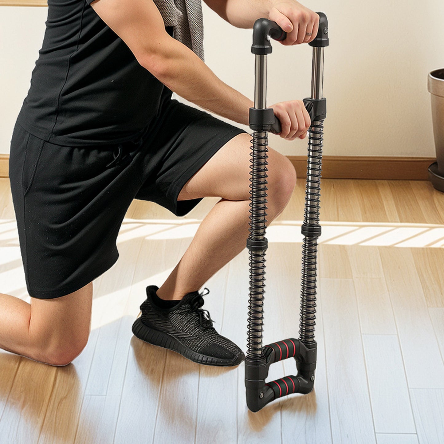 SPORTNOW Chest Expander, with 10-80kg Adjustable Resistance, for Home Gym, Office, Travel Workout