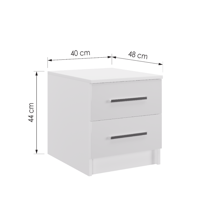 Bedside Table EPSOM Black Gloss