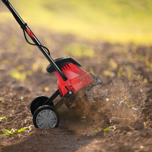 1200W Electric Garden Tiller/Cultivator with 4 Blade Till