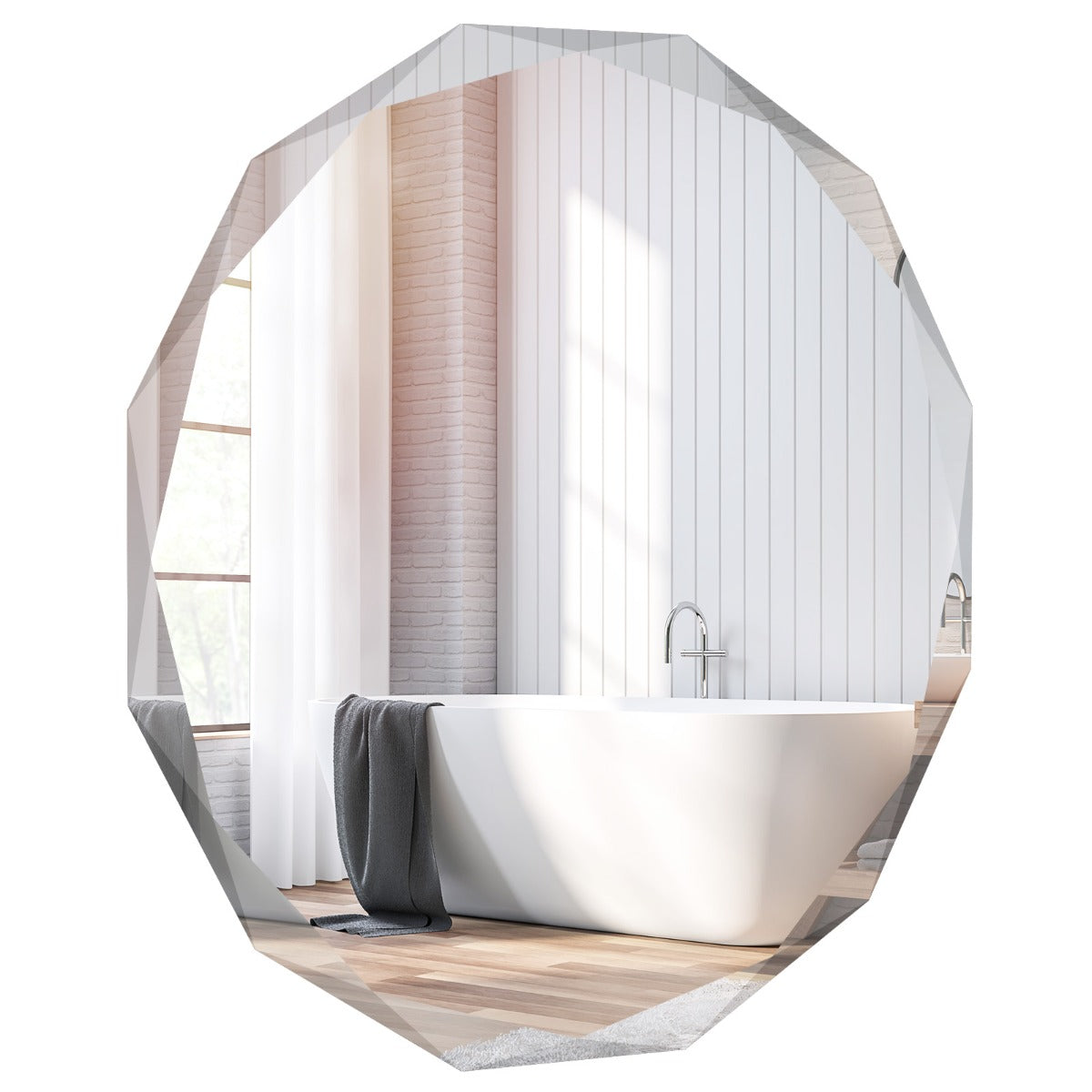 Premium Silver Polished Frameless Wall Mount Mirror