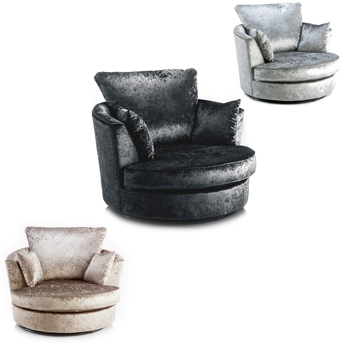 Arabia Crushed Velvet 3 Seater and 2 Seater Sofa Set