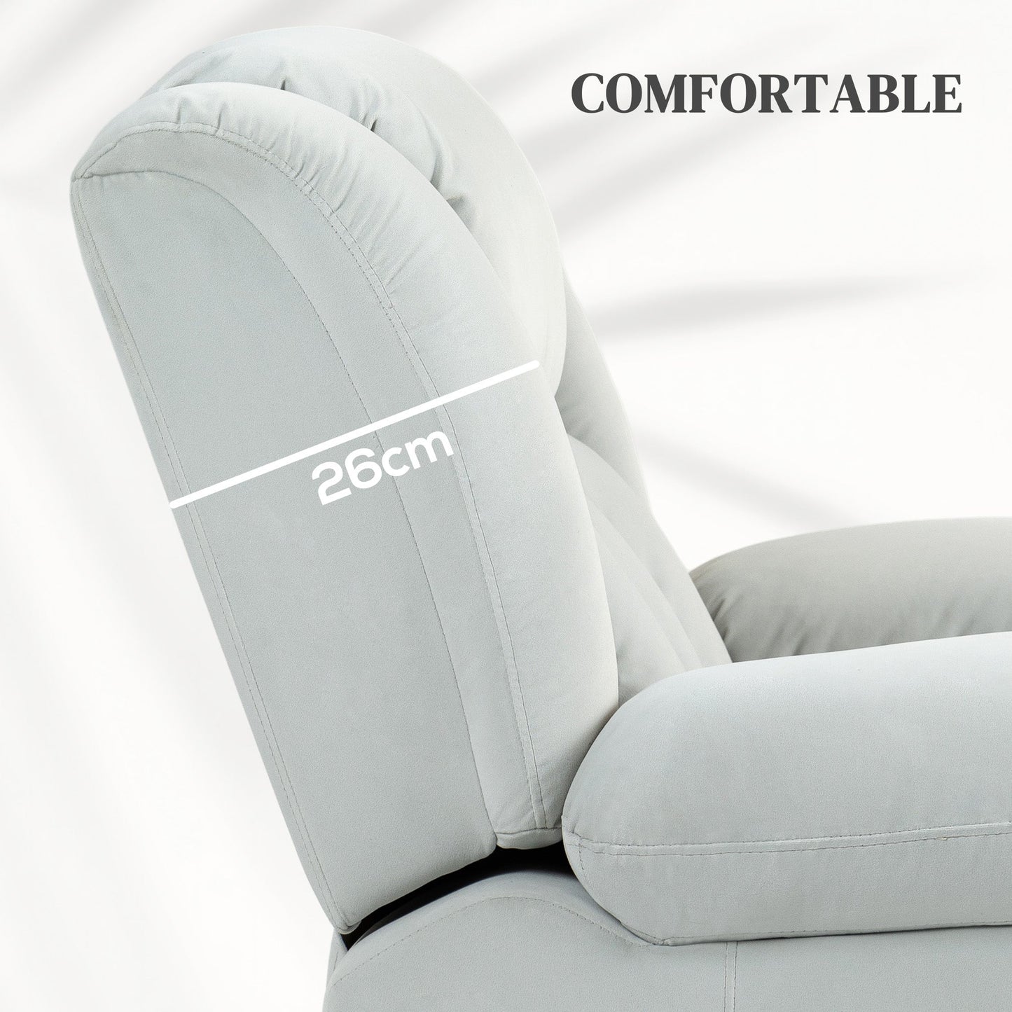 HOMCOM Power Lift Recliner Chair with Vibration Massage and Heat, Electric Lift Chair for Elderly, Overstuffed Fabric Riser and Reclining Armchair with USB Ports, Cup Holders, Light Grey