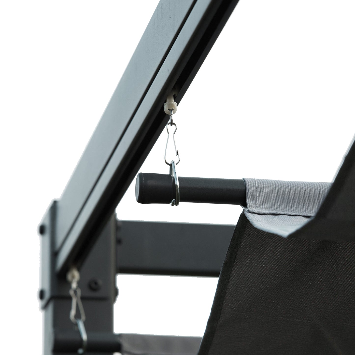 Pergola ogrodowa Outsunny 4 x 3(m) z metalu z rozsuwanym dachem, zadaszenie altany ogrodowej z otworami drenażowymi do ogrodu, na patio, trawnik, kolor szary
