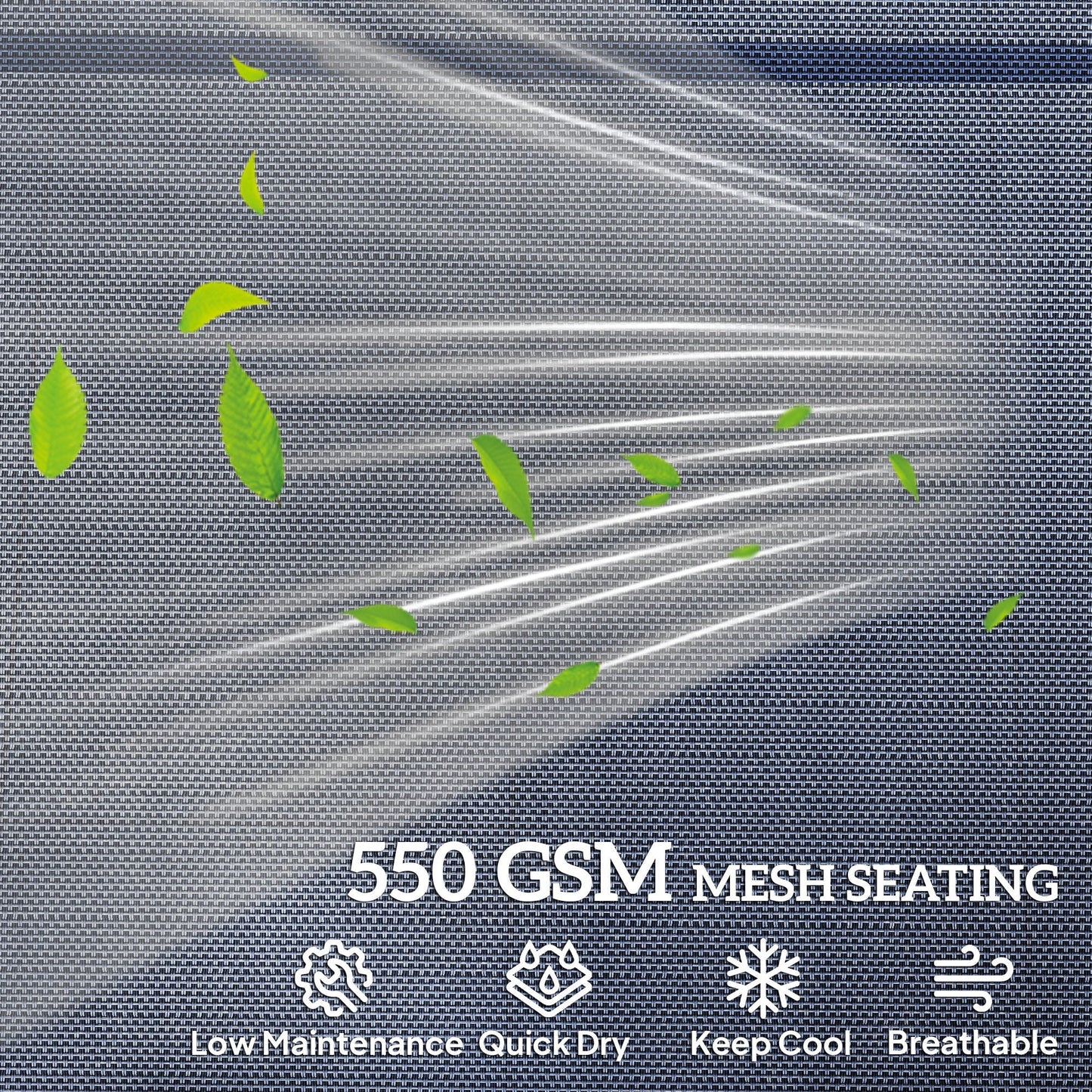 Outsunny Set of Two Reclining Sun Loungers - Dark Blue