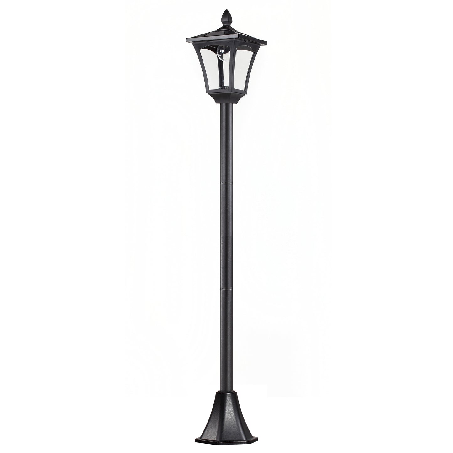 Outsunny Outdoor Garden Solar Post Lamp Sensor Dimmable LED Lantern Bollard Pathway 1.6M Tall – Czarny