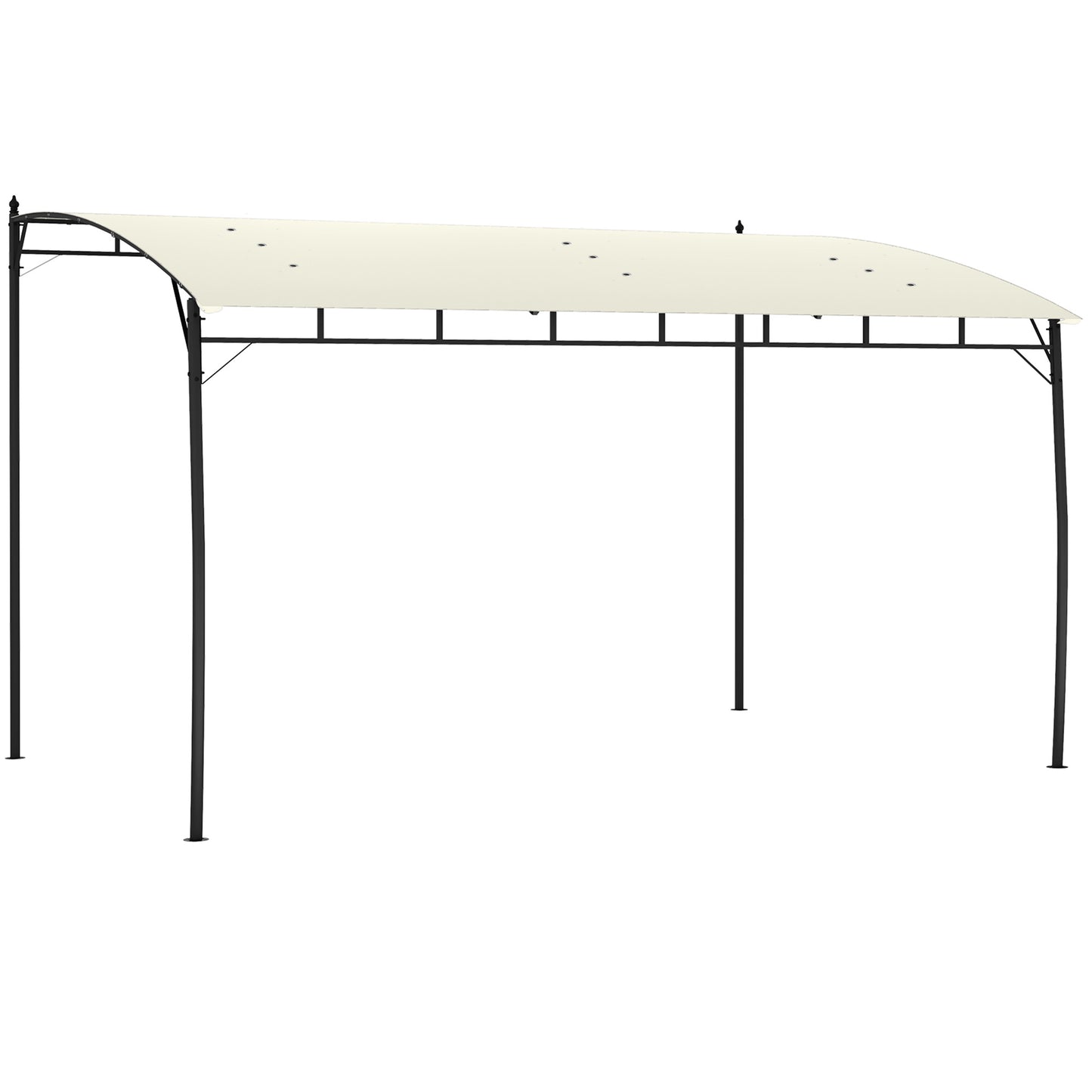 Outsunny 3 x 4m Metal Frame Pergola - Cream