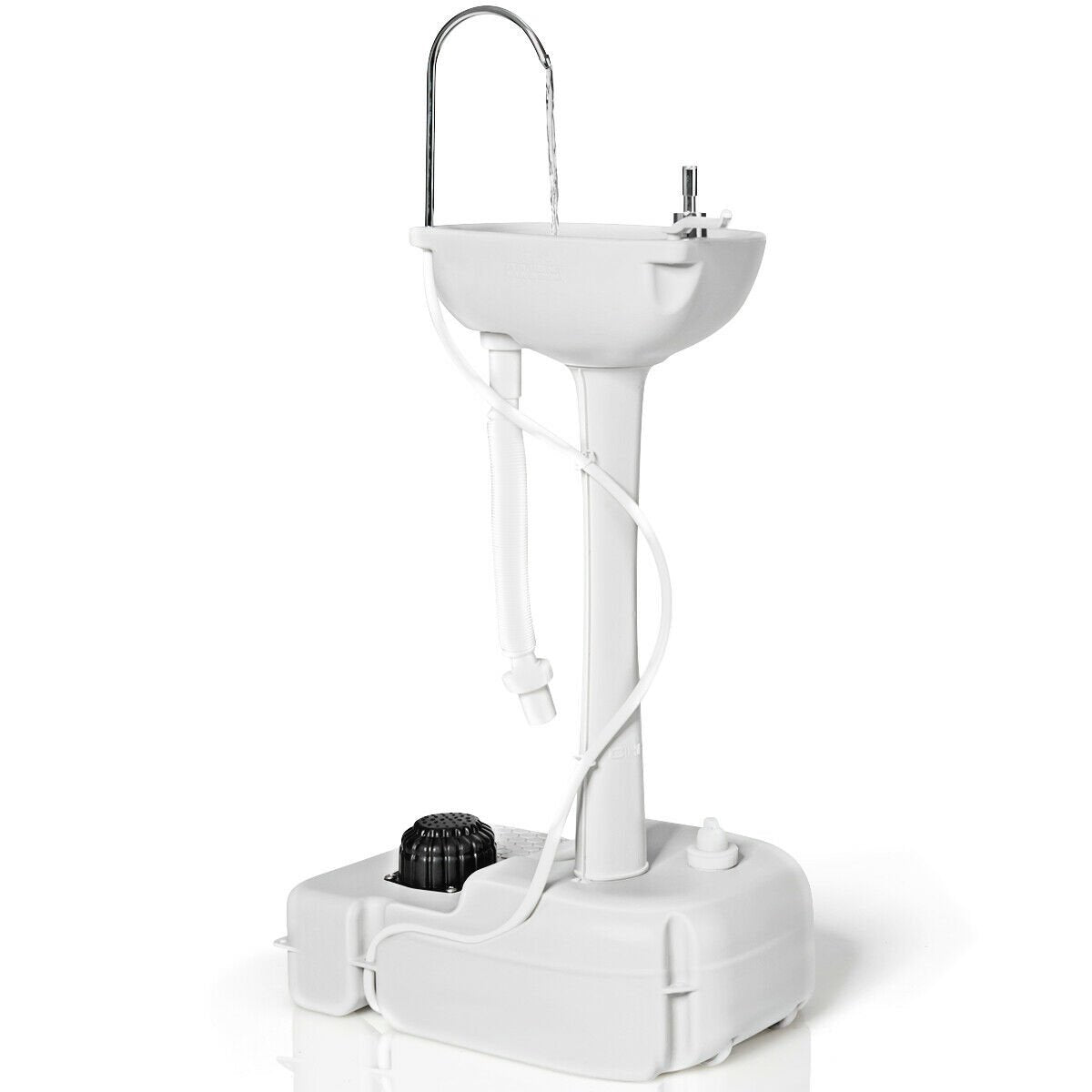 Portable Camping Sink with towel Holder and Rolling Wheels