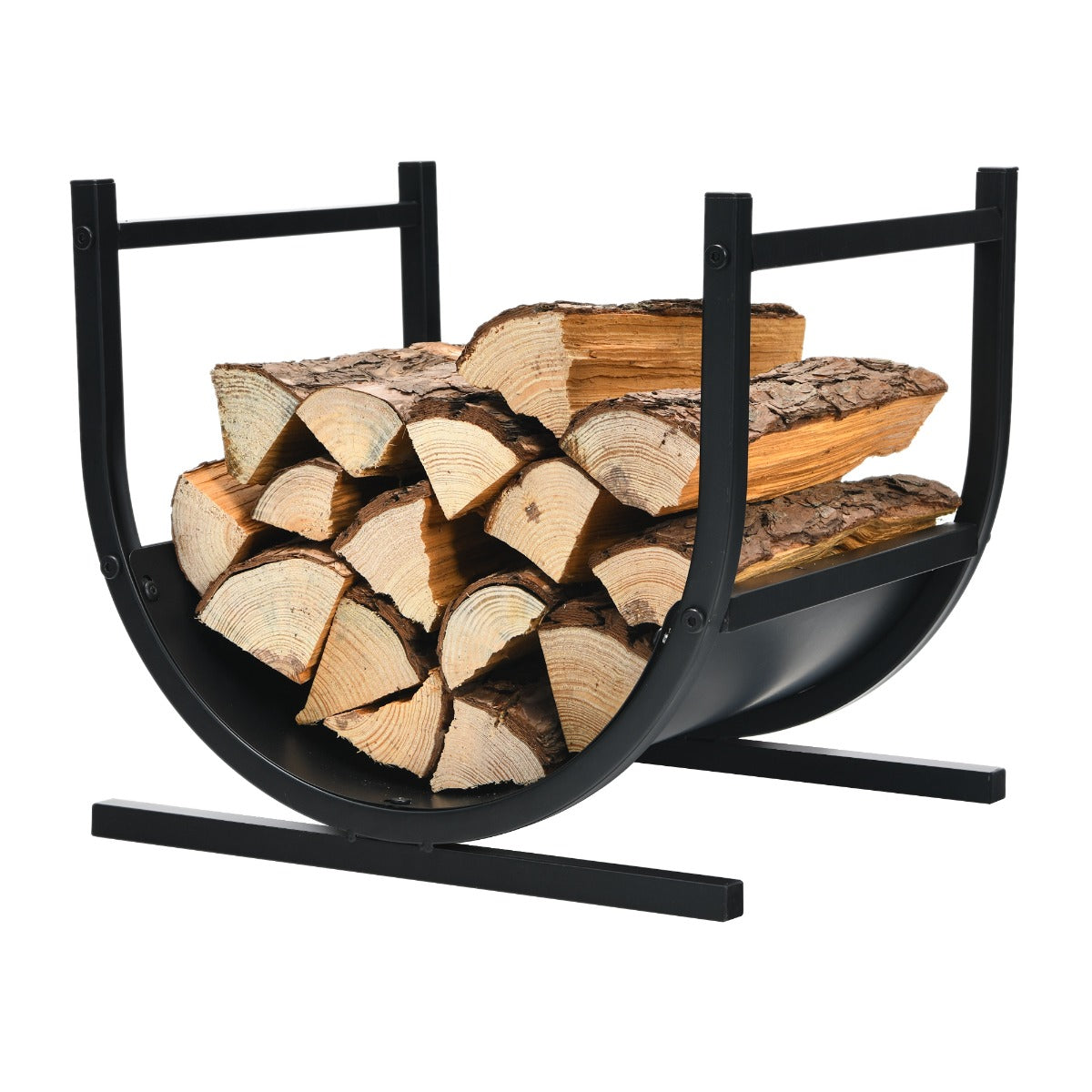 17 Inch U-Shaped Firewood Rack Steel