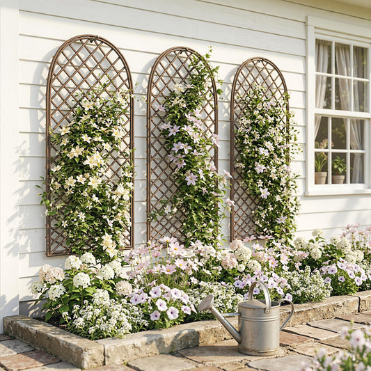Outsunny Garden Trellis in a Natural Wood Finish, image 2