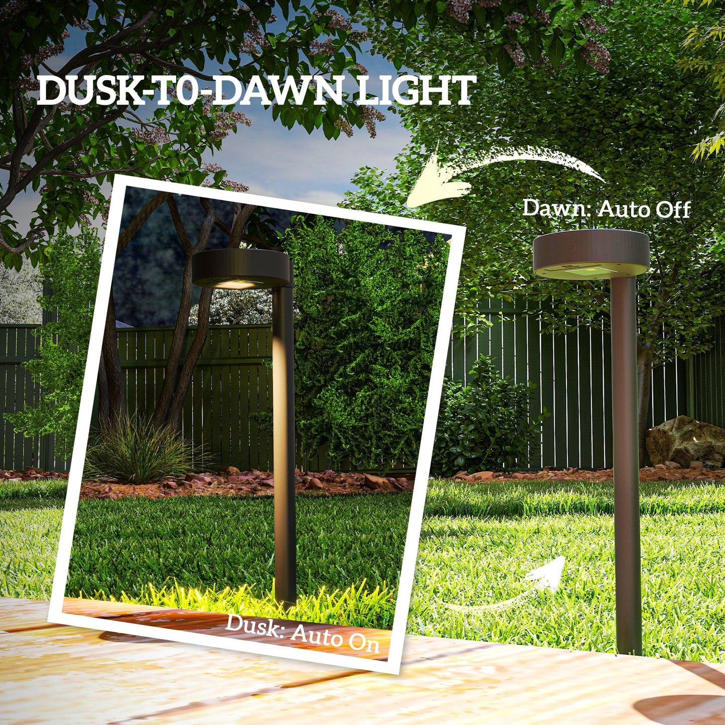 Outsunny Solar Lights Outdoor Garden Stake 8 Pack Pathway Lights, Solar Stake Lights z automatycznym włączaniem/wyłączaniem LED, IP44 Wodoodporne plastikowe oświetlenie ogrodowe na ścieżki, patio i krajobraz
