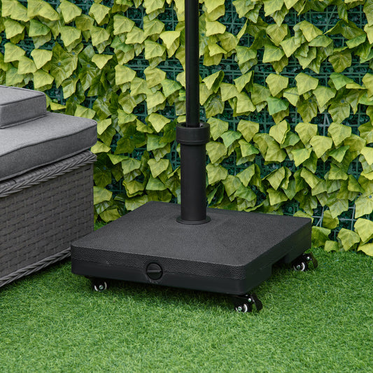 Outsunny 20kg Garden Parasol Base in Black, image 2